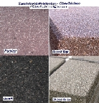 Material Oberflächen Sandstrahleffekt Beton Granit Basalt Porphyr