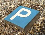 Parkplatz Steine Verkehrsbeschilderung Bodenbeschilderung